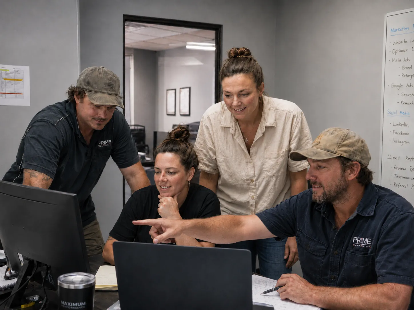 The TGM team mapping out a client's lead-generation system